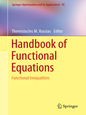 cover image of Handbook of Functional Equations